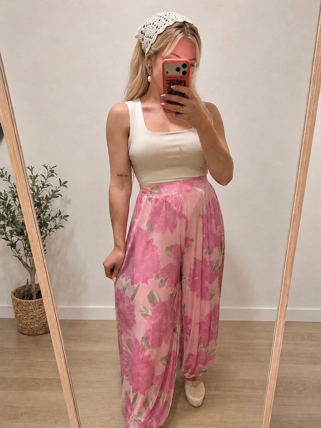 Pantalon Balloon Flores